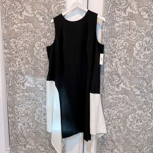 Sabrina Collective Black and Ivory Sleeveless Dress Size 20W